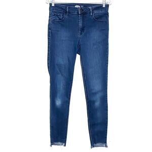 Old Navy Jeans Rockstar Super Skinny Ankle Ferni Raw Hem Frayed Womens 6T 6 Tall